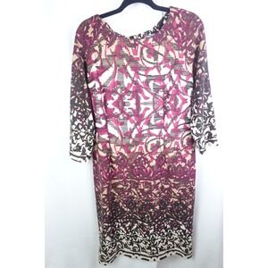 Rabbit Rabbit Rabbit Dress Women's‎ 16 Burgundy Lace Fit & Flare Midi Vintage